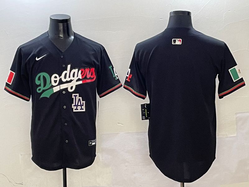 Men Los Angeles Dodgers Blank Black Mexico Second generation Nike 2025 MLB Jersey style 6->los angeles dodgers->MLB Jersey